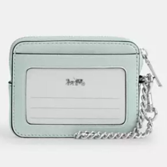 Coach Mint Green Quilted Wallet Card Case NWT - Picture 2 of 2